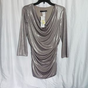 Women's Coco Bianca Shimmery Cow Neck Top